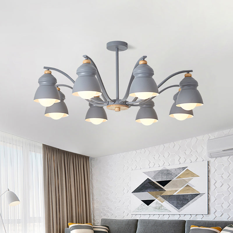 Bedroom Gourd Pendant Chandelier Lamp Metal Modern Design style Hanging Light Fixture Clearhalo 'Ceiling Lights' 'Chandeliers' Lighting' options 200695