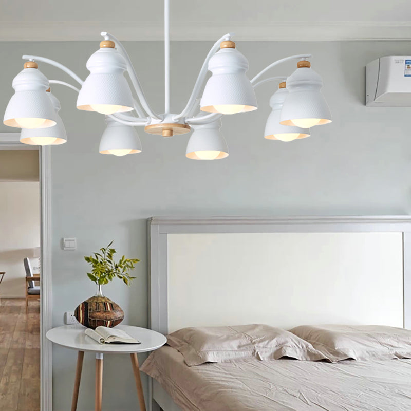 Bedroom Gourd Pendant Chandelier Lamp Metal Modern Design style Hanging Light Fixture Clearhalo 'Ceiling Lights' 'Chandeliers' Lighting' options 200699