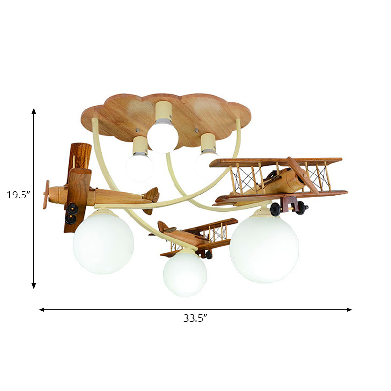 Nordic Plane Flush Mount Ceiling Light Wooden Ceiling Light for Bedroom Clearhalo 'Ceiling Lights' 'Close To Ceiling Lights' 'Close to ceiling' 'Semi-flushmount' Lighting' 200726