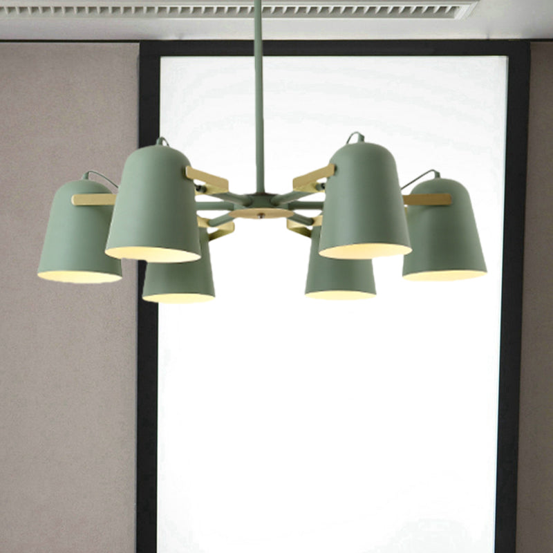 Bell Shade Living Room Hanging Lighting Iron Modern Fashion Pendant Chandelier Clearhalo 'Ceiling Lights' 'Chandeliers' Lighting' options 200759