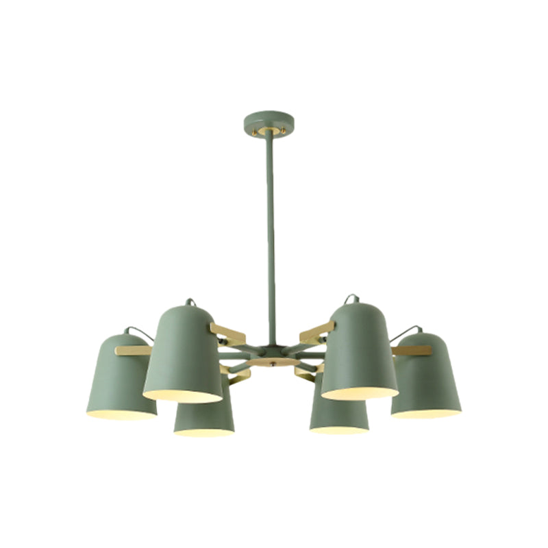 Bell Shade Living Room Hanging Lighting Iron Modern Fashion Pendant Chandelier Clearhalo 'Ceiling Lights' 'Chandeliers' Lighting' options 200760