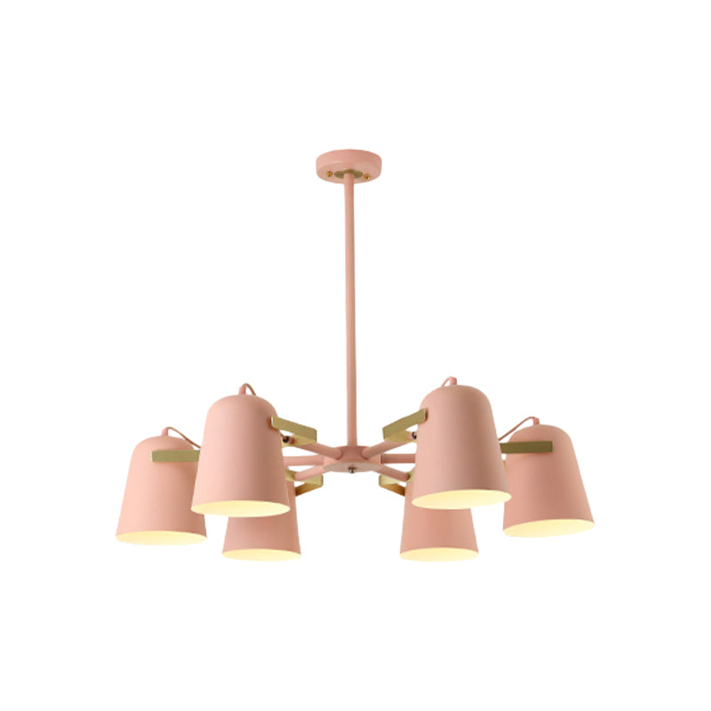Bell Shade Living Room Hanging Lighting Iron Modern Fashion Pendant Chandelier Clearhalo 'Ceiling Lights' 'Chandeliers' Lighting' options 200763