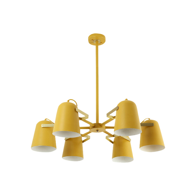 Bell Shade Living Room Hanging Lighting Iron Modern Fashion Pendant Chandelier Clearhalo 'Ceiling Lights' 'Chandeliers' Lighting' options 200767