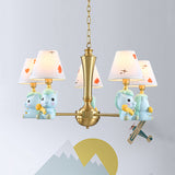 Fabric Tapered Shade Hanging Ceiling Lamp Nordic Hanging Light Fixtures for Bedroom Clearhalo 'Ceiling Lights' 'Chandeliers' Lighting' options 200772