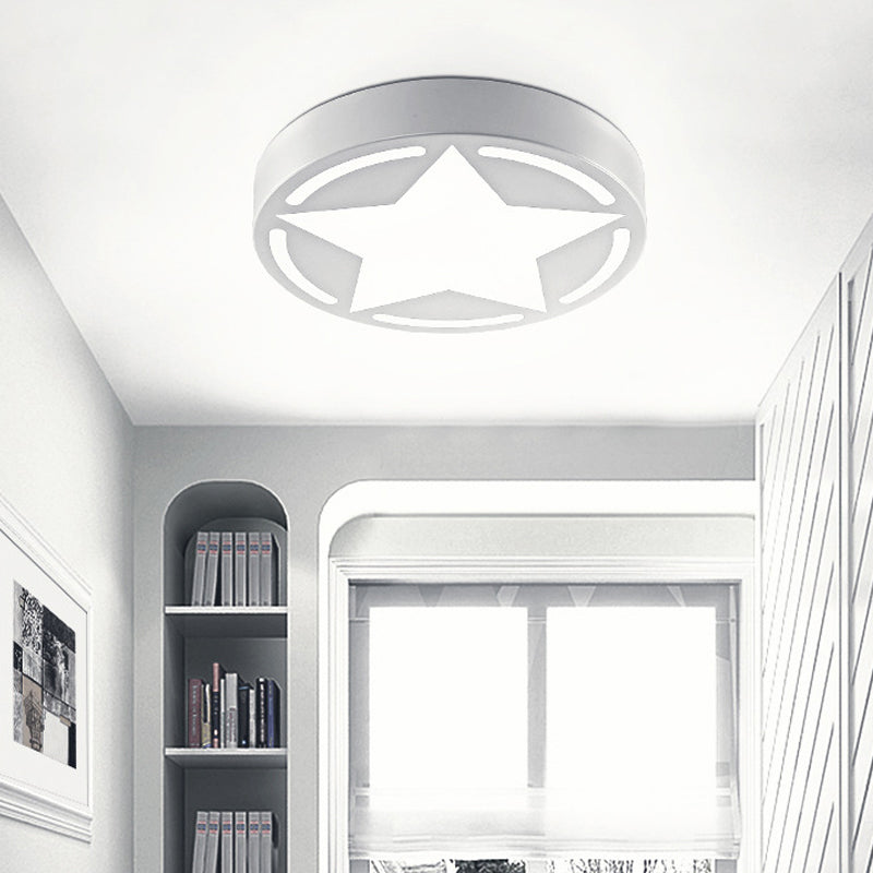 Modern Star Ceiling Light Fixture Acrylic Flush Mount Ceiling Light for Children's Bedroom White White Clearhalo 'Ceiling Lights' 'Close To Ceiling Lights' 'Close to ceiling' 'Flush mount' Lighting' 200788