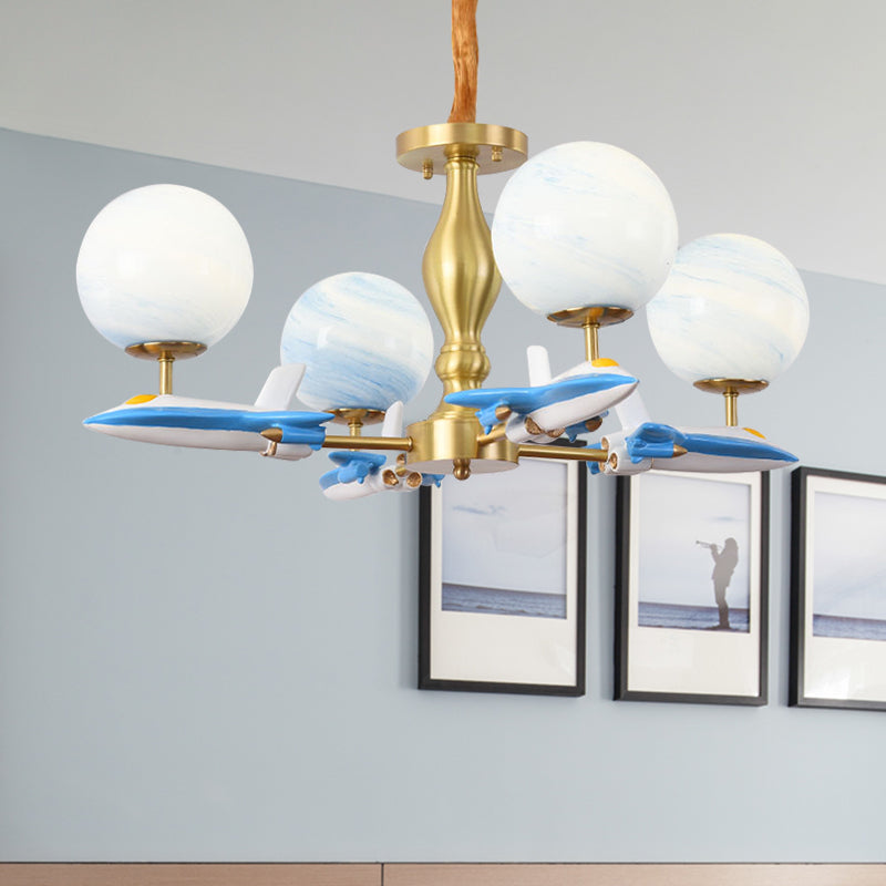 Airplane Kid Bedroom Hanging Lights Metal Cartoon Hanging Pendant Lights Clearhalo 'Ceiling Lights' 'Chandeliers' Lighting' options 200804