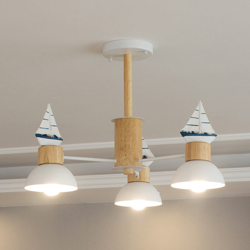 Sailing Boat Living Room Hanging Pendant Lights Wood Art Deco Hanging Chandelier Clearhalo 'Ceiling Lights' 'Chandeliers' Lighting' options 200822