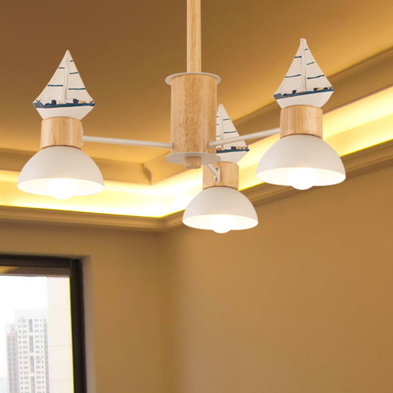 Sailing Boat Living Room Hanging Pendant Lights Wood Art Deco Hanging Chandelier Clearhalo 'Ceiling Lights' 'Chandeliers' Lighting' options 200823