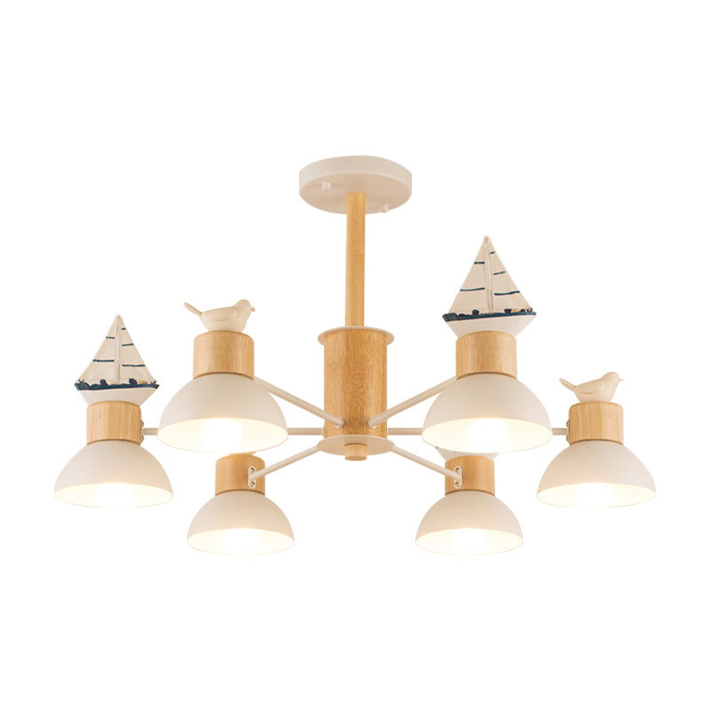 Sailing Boat Living Room Hanging Pendant Lights Wood Art Deco Hanging Chandelier Clearhalo 'Ceiling Lights' 'Chandeliers' Lighting' options 200828