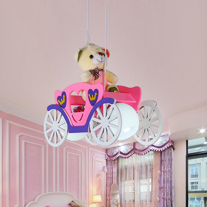 Cartoon Bear Hanging Pendant Lights Metal Hanging Lights for Girls Bedroom Clearhalo 'Ceiling Lights' 'Chandeliers' Lighting' options 200836