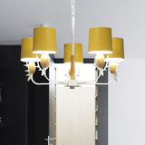 Scandinavian Deer Horn Hanging Lights Metal Wood Chandelier Light for Living Room Clearhalo 'Ceiling Lights' 'Chandeliers' Lighting' options 200875