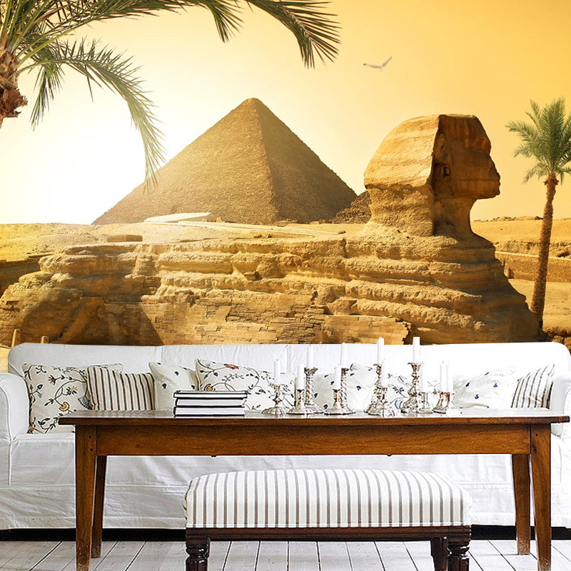 Whole Modern Wallpaper Mural Pastel Great Pyramid of Giza at Dusk Wall Covering, Custom-Printed Clearhalo 'Wall Decor' 'Wall Mural' 2009230