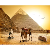 Whole Modern Wallpaper Mural Pastel Great Pyramid of Giza at Dusk Wall Covering, Custom-Printed Clearhalo 'Wall Decor' 'Wall Mural' 2009236