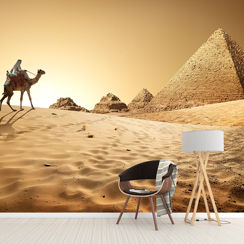 Whole Modern Wallpaper Mural Pastel Great Pyramid of Giza at Dusk Wall Covering, Custom-Printed Clearhalo 'Wall Decor' 'Wall Mural' 2009245