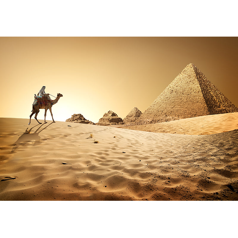 Whole Modern Wallpaper Mural Pastel Great Pyramid of Giza at Dusk Wall Covering, Custom-Printed Clearhalo 'Wall Decor' 'Wall Mural' 2009246