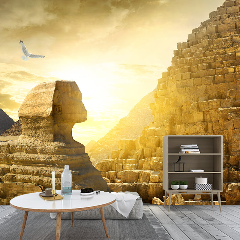 Whole Modern Wallpaper Mural Pastel Great Pyramid of Giza at Dusk Wall Covering, Custom-Printed Clearhalo 'Wall Decor' 'Wall Mural' 2009249