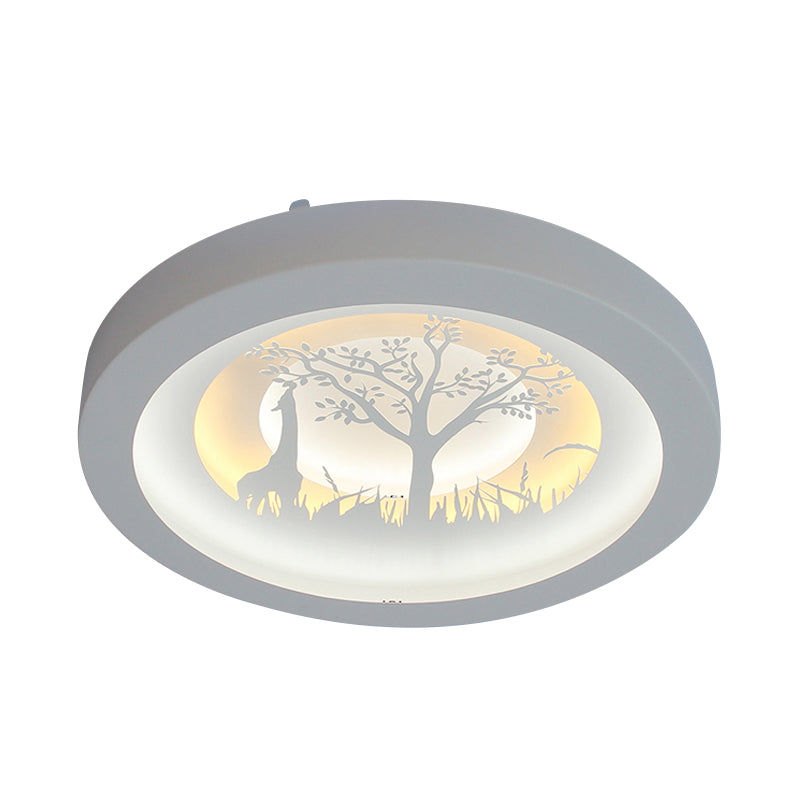 White Circular Led Flush Ceiling Lights Nordic Acrylic Flush Mount Ceiling Light Fixtures for Living Room Clearhalo 'Ceiling Lights' 'Close To Ceiling Lights' 'Close to ceiling' 'Flush mount' Lighting' 200967