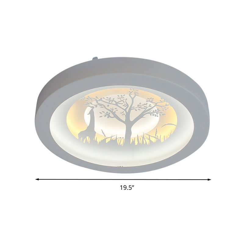 White Circular Led Flush Ceiling Lights Nordic Acrylic Flush Mount Ceiling Light Fixtures for Living Room Clearhalo 'Ceiling Lights' 'Close To Ceiling Lights' 'Close to ceiling' 'Flush mount' Lighting' 200968