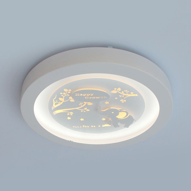 White Circular Led Flush Ceiling Lights Nordic Acrylic Flush Mount Ceiling Light Fixtures for Living Room Clearhalo 'Ceiling Lights' 'Close To Ceiling Lights' 'Close to ceiling' 'Flush mount' Lighting' 200970