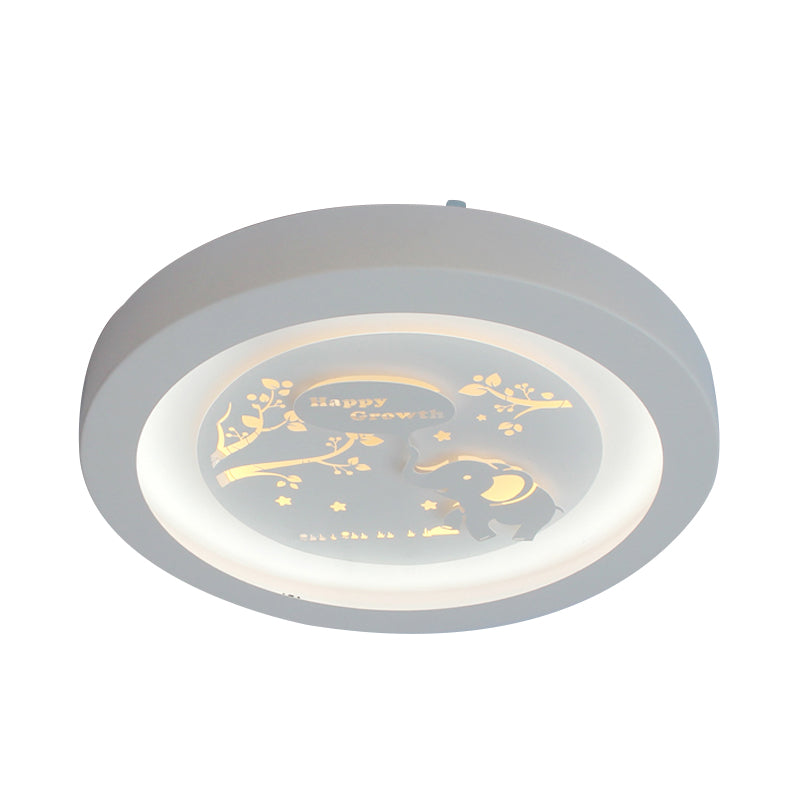 White Circular Led Flush Ceiling Lights Nordic Acrylic Flush Mount Ceiling Light Fixtures for Living Room Clearhalo 'Ceiling Lights' 'Close To Ceiling Lights' 'Close to ceiling' 'Flush mount' Lighting' 200971