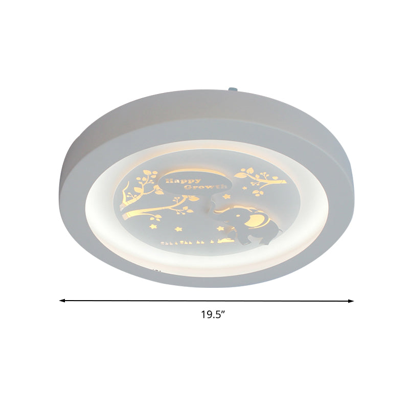 White Circular Led Flush Ceiling Lights Nordic Acrylic Flush Mount Ceiling Light Fixtures for Living Room Clearhalo 'Ceiling Lights' 'Close To Ceiling Lights' 'Close to ceiling' 'Flush mount' Lighting' 200972