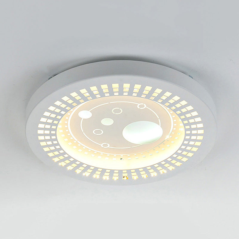 White Circle Shade Ceiling Light Fixture Modern Acrylic Flush mount Light for Hallway Clearhalo 'Ceiling Lights' 'Close To Ceiling Lights' 'Close to ceiling' 'Flush mount' Lighting' 200980