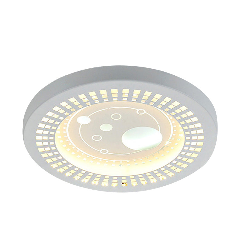 White Circle Shade Ceiling Light Fixture Modern Acrylic Flush mount Light for Hallway Clearhalo 'Ceiling Lights' 'Close To Ceiling Lights' 'Close to ceiling' 'Flush mount' Lighting' 200981