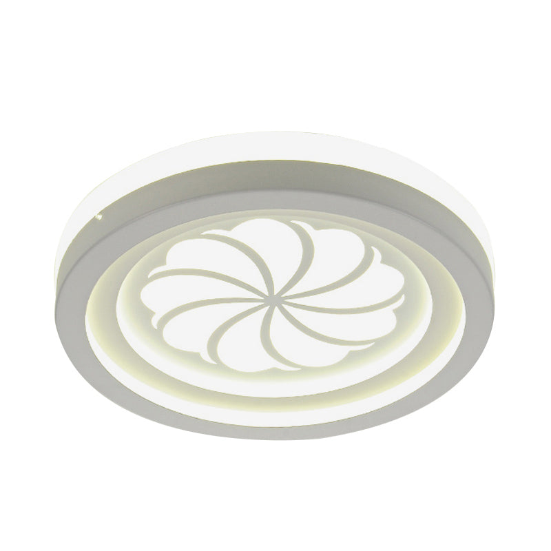 White Circle Shade Ceiling Light Fixture Modern Acrylic Flush mount Light for Hallway Clearhalo 'Ceiling Lights' 'Close To Ceiling Lights' 'Close to ceiling' 'Flush mount' Lighting' 200985