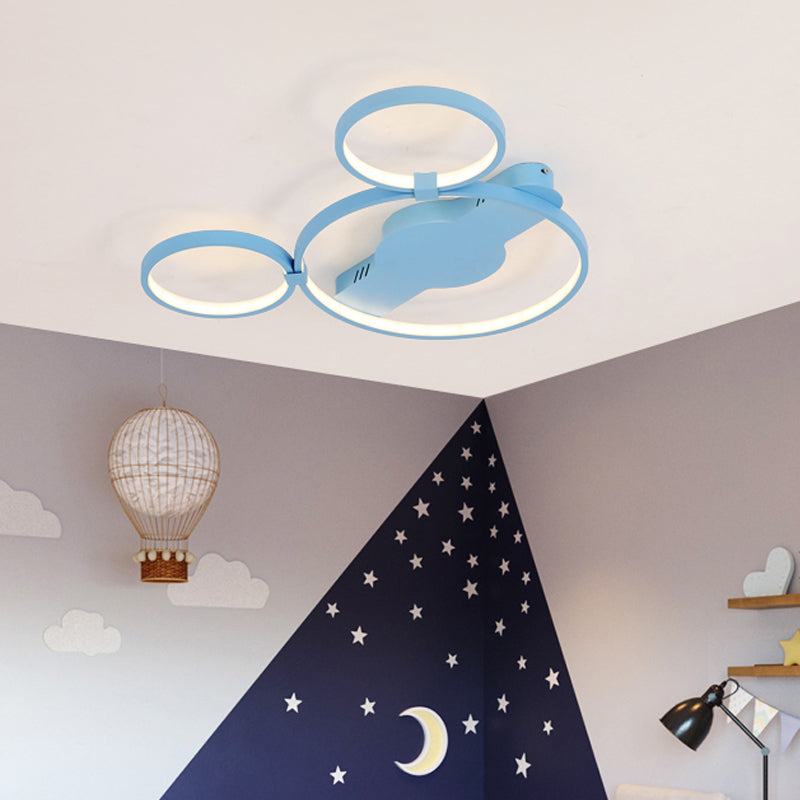 Cartoon Mouse Flush Light Modern Acrylic LED Ring Flush Mount Ceiling Light for Kids Clearhalo 'Ceiling Lights' 'Close To Ceiling Lights' 'Close to ceiling' 'Semi-flushmount' Lighting' 201015