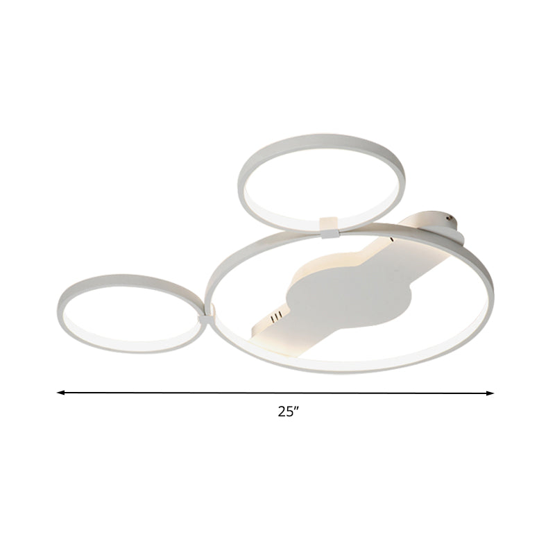 Cartoon Mouse Flush Light Modern Acrylic LED Ring Flush Mount Ceiling Light for Kids Clearhalo 'Ceiling Lights' 'Close To Ceiling Lights' 'Close to ceiling' 'Semi-flushmount' Lighting' 201023