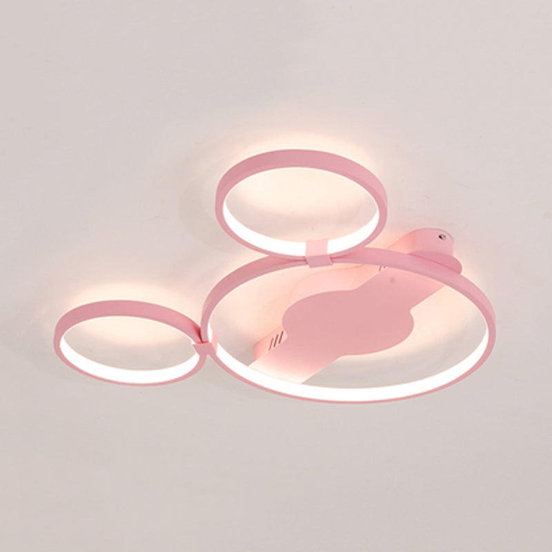 Cartoon Mouse Flush Light Modern Acrylic LED Ring Flush Mount Ceiling Light for Kids Clearhalo 'Ceiling Lights' 'Close To Ceiling Lights' 'Close to ceiling' 'Semi-flushmount' Lighting' 201025