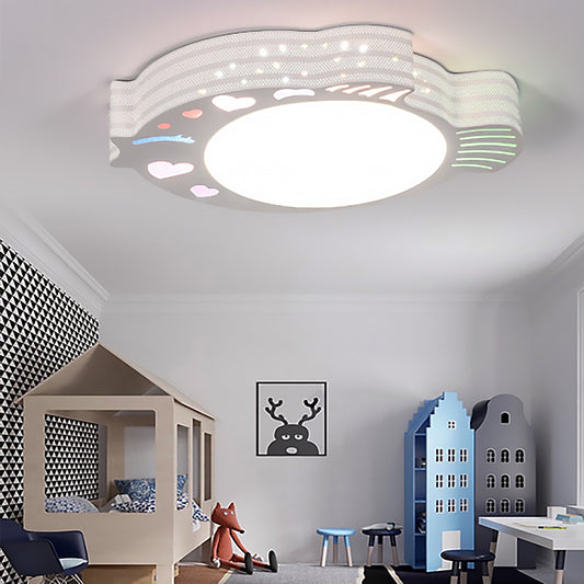 Acrylic Round Ceiling Light Fixture Modern Flush Mount Ceiling Light in White for Bedroom White B Clearhalo 'Ceiling Lights' 'Close To Ceiling Lights' 'Close to ceiling' 'Flush mount' Lighting' 201043