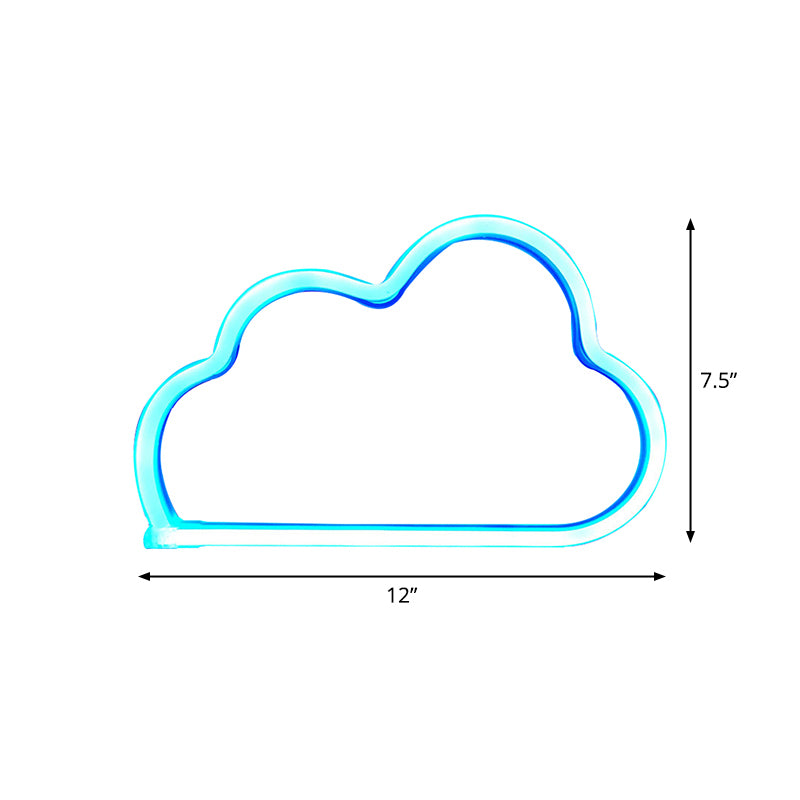 Plastic Cloud Nightstand Lamp Contemporary LED Wall Night Light in White for Kids Room Clearhalo 'Night Lights' 'Wall Lights' Lighting' 2010440