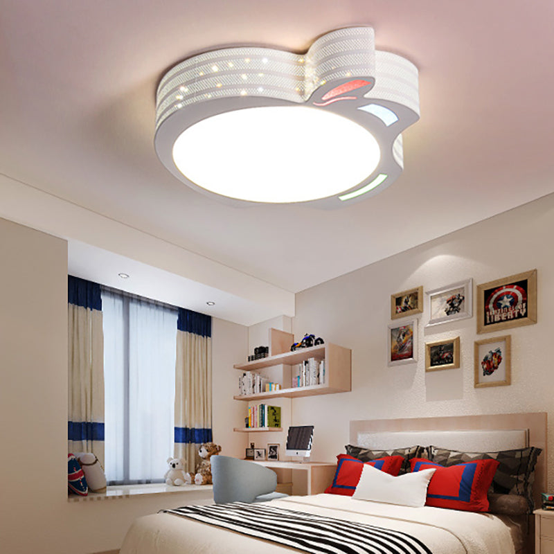 Acrylic Round Ceiling Light Fixture Modern Flush Mount Ceiling Light in White for Bedroom White C Clearhalo 'Ceiling Lights' 'Close To Ceiling Lights' 'Close to ceiling' 'Flush mount' Lighting' 201047