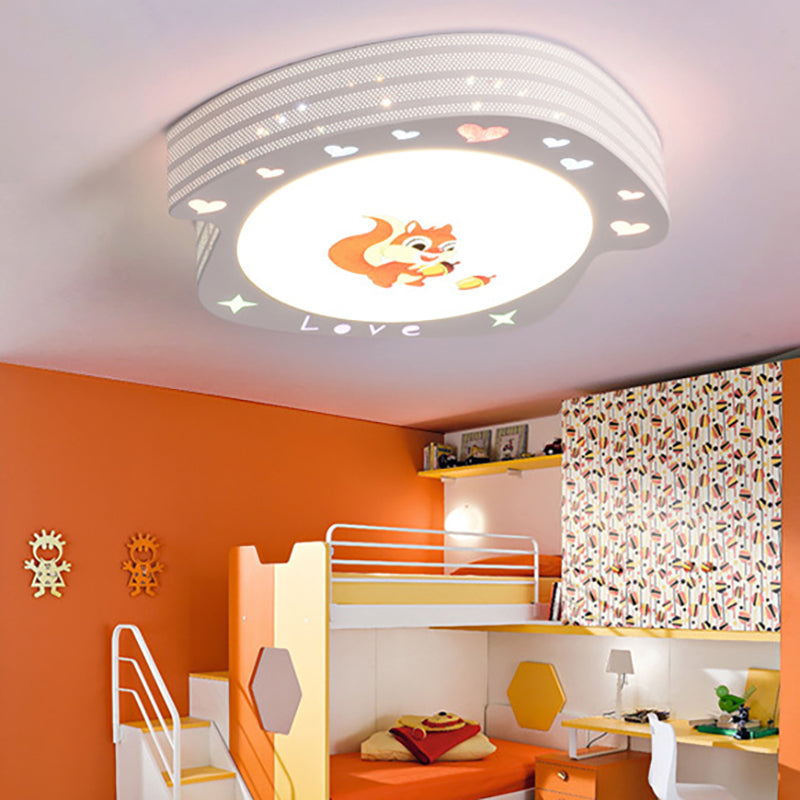 Acrylic Round Ceiling Light Fixture Modern Flush Mount Ceiling Light in White for Bedroom White A Clearhalo 'Ceiling Lights' 'Close To Ceiling Lights' 'Close to ceiling' 'Flush mount' Lighting' 201050