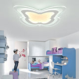 White Butterfly LED Ceiling Light Insect Themed Acrylic Flush Mount Light for Kindergarten Hallway White Clearhalo 'Ceiling Lights' 'Close To Ceiling Lights' 'Close to ceiling' Lighting' 201053