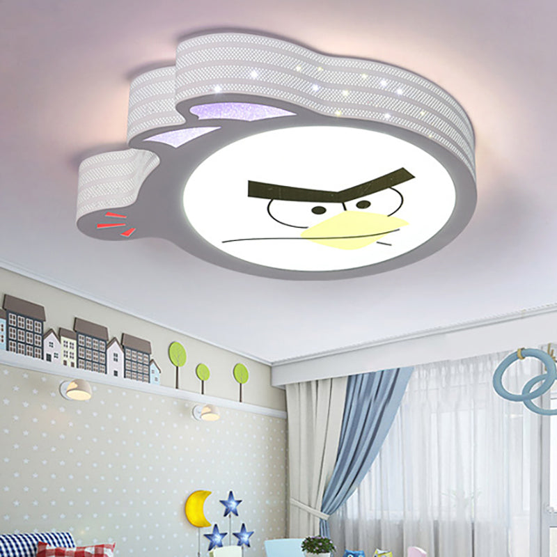 Cartoon Shape Kid Bedroom Flush Mount Ceiling Light Acrylic Modern Ceiling Light Fixture in White Clearhalo 'Ceiling Lights' 'Close To Ceiling Lights' 'Close to ceiling' 'Flush mount' Lighting' 201059