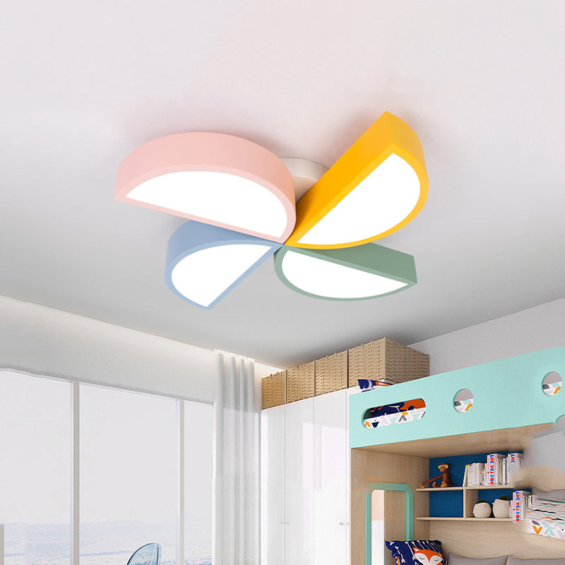 Acrylic Pinwheel Flush Light Contemporary LED Flush Mount Lighting in White for Kids Bedroom Clearhalo 'Ceiling Lights' 'Close To Ceiling Lights' 'Close to ceiling' 'Flush mount' Lighting' 2010821