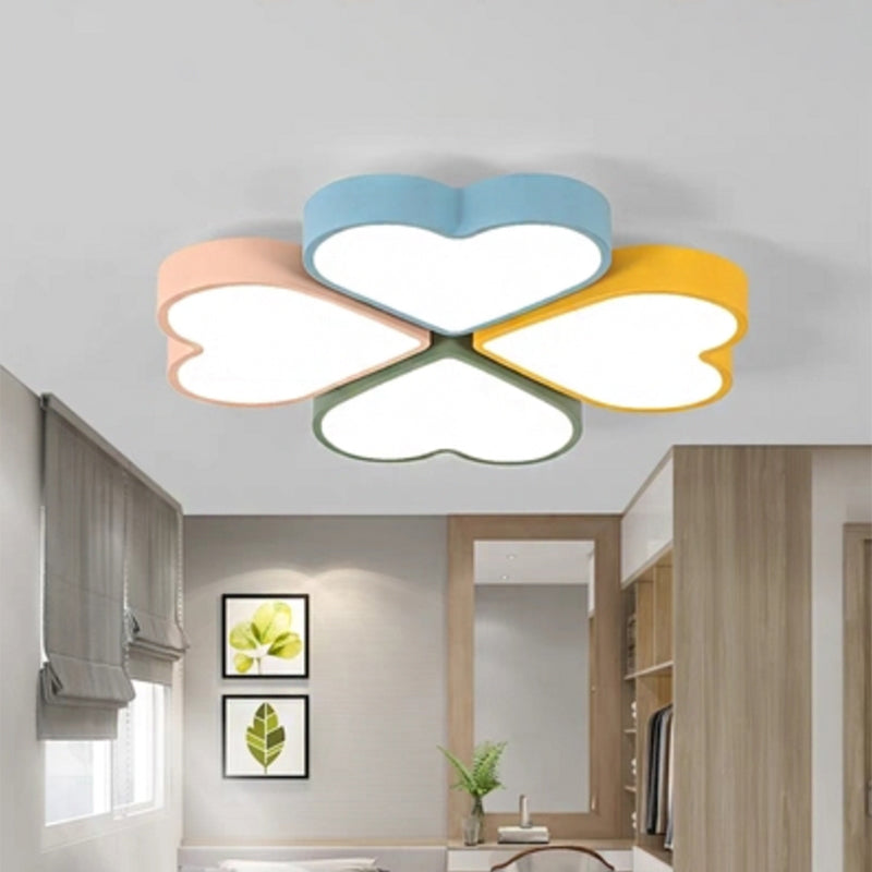 Acrylic Pinwheel Flush Light Contemporary LED Flush Mount Lighting in White for Kids Bedroom White C Clearhalo 'Ceiling Lights' 'Close To Ceiling Lights' 'Close to ceiling' 'Flush mount' Lighting' 2010825