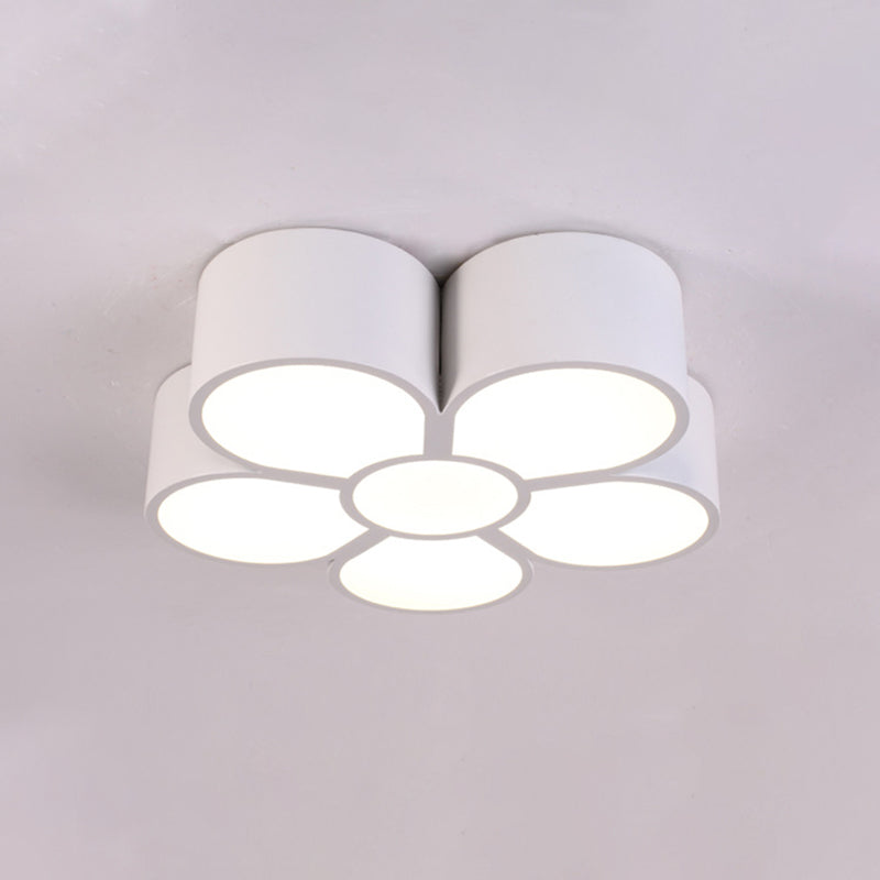 Girls Bedroom LED Ceiling Mounted Light Cartoon Flush Mount Lamp with Flower Acrylic Shade White Clearhalo 'Ceiling Lights' 'Close To Ceiling Lights' 'Close to ceiling' 'Flush mount' Lighting' 2010840