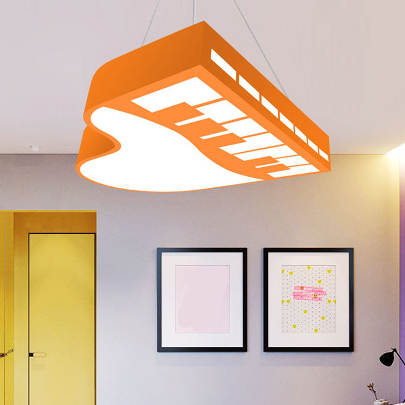 Cartoon LED Hanging Chandelier Piano Pendant Light Kit with Acrylic Shade for Corridor Clearhalo 'Ceiling Lights' 'Chandeliers' Lighting' options 2010855