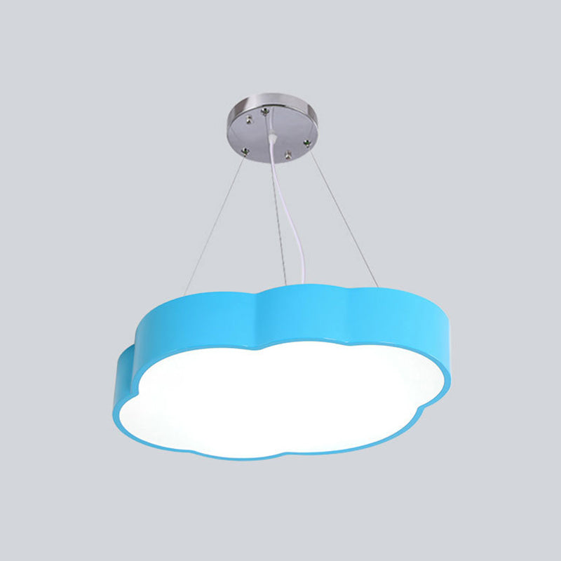 Simplicity Cloud Chandelier Lighting Acrylic Kids Bedroom LED Pendant Light Kit Clearhalo 'Ceiling Lights' 'Chandeliers' Lighting' options 2010873