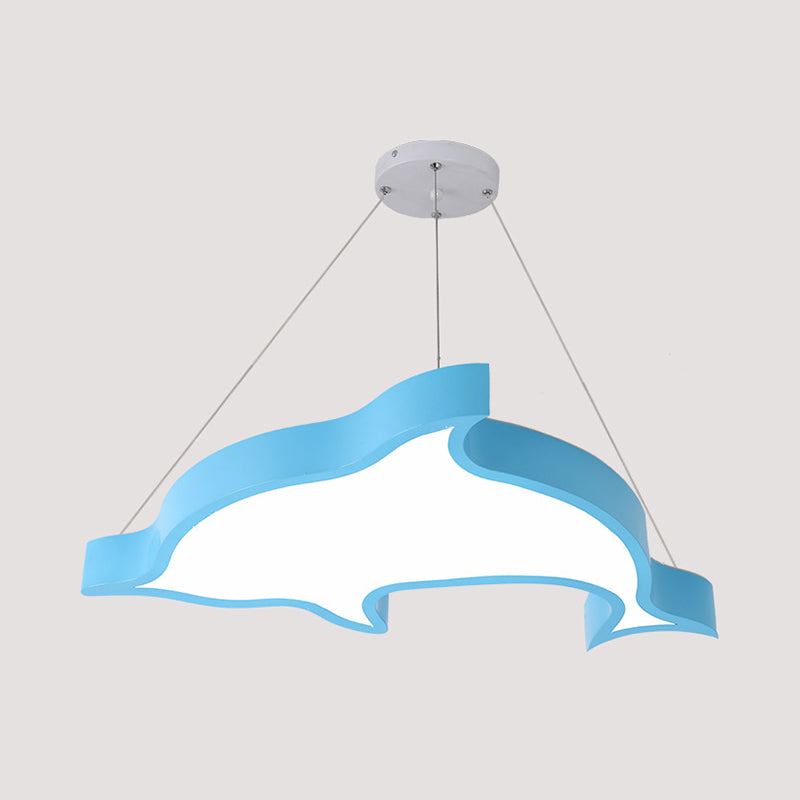 Dolphin Shaped Corridor Hanging Light Fixture Acrylic LED Cartoon Chandelier Lighting Clearhalo 'Ceiling Lights' 'Chandeliers' Lighting' options 2010887