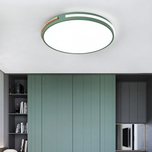 Acrylic Round Flush Mount Lamp Modernist LED Close to Ceiling Lighting for Bedroom Green Clearhalo 'Ceiling Lights' 'Close To Ceiling Lights' 'Close to ceiling' 'Flush mount' Lighting' 2010919