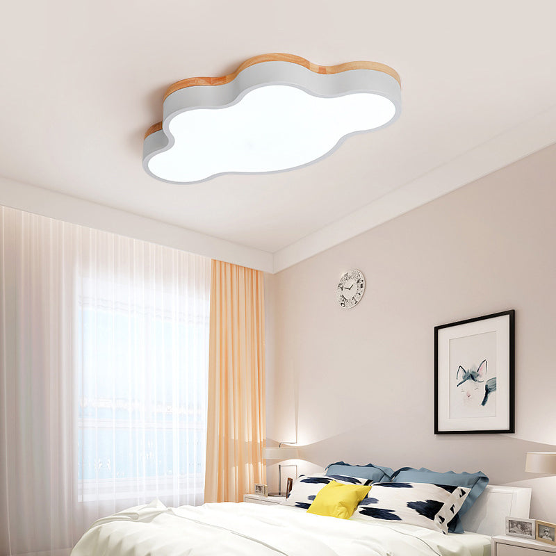 Creative LED Flush Light Fixture Cloud Ceiling Lamp with Acrylic Shade for Baby Bedroom White Clearhalo 'Ceiling Lights' 'Close To Ceiling Lights' 'Close to ceiling' 'Flush mount' Lighting' 2010979