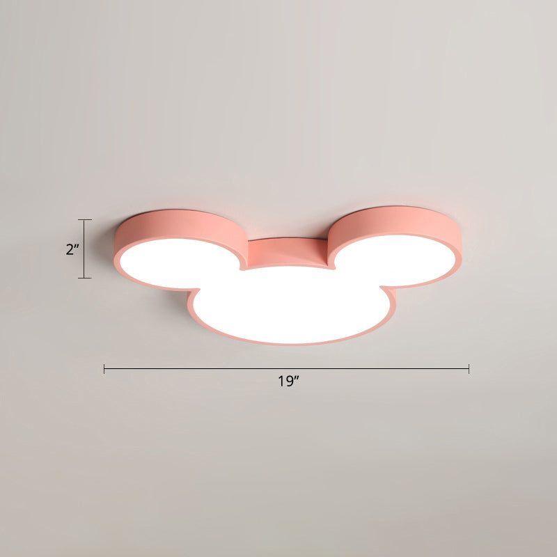 Acrylic Mice Head Flush Mount Lighting Modernist LED Ceiling Light Fixture for Bedroom Clearhalo 'Ceiling Lights' 'Close To Ceiling Lights' 'Close to ceiling' 'Flush mount' Lighting' 2010991