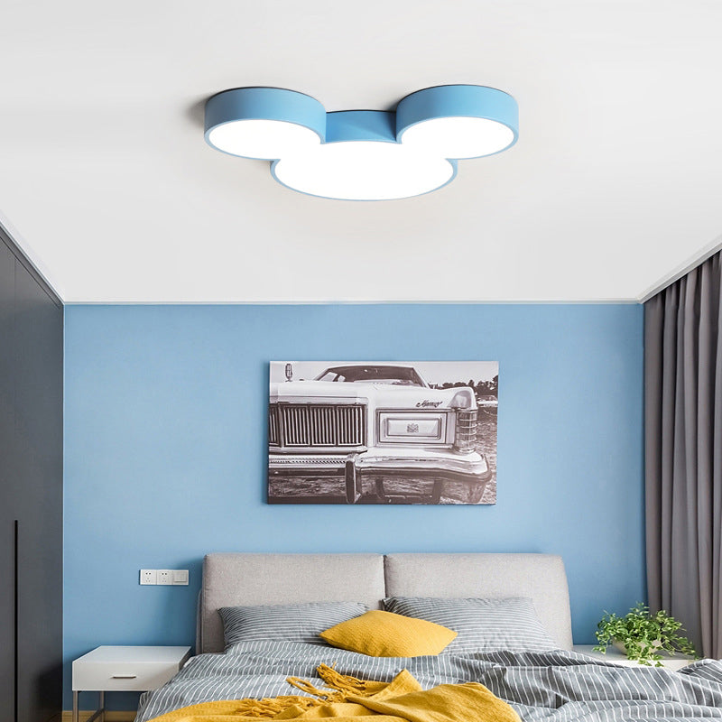 Acrylic Mice Head Flush Mount Lighting Modernist LED Ceiling Light Fixture for Bedroom Blue Clearhalo 'Ceiling Lights' 'Close To Ceiling Lights' 'Close to ceiling' 'Flush mount' Lighting' 2010992