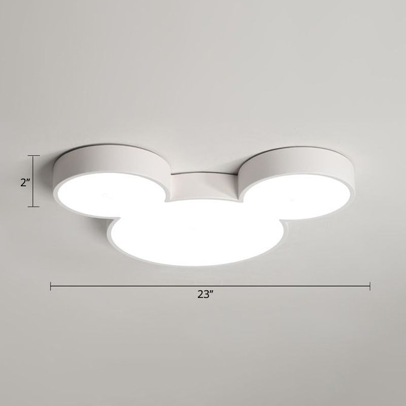 Acrylic Mice Head Flush Mount Lighting Modernist LED Ceiling Light Fixture for Bedroom Clearhalo 'Ceiling Lights' 'Close To Ceiling Lights' 'Close to ceiling' 'Flush mount' Lighting' 2010997