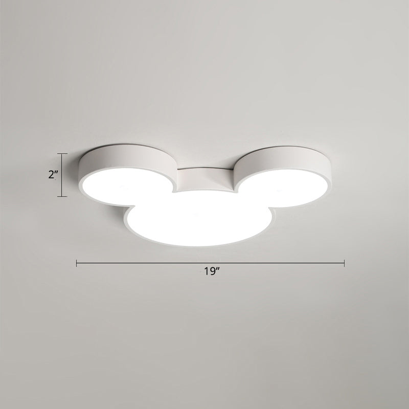 Acrylic Mice Head Flush Mount Lighting Modernist LED Ceiling Light Fixture for Bedroom Clearhalo 'Ceiling Lights' 'Close To Ceiling Lights' 'Close to ceiling' 'Flush mount' Lighting' 2010998