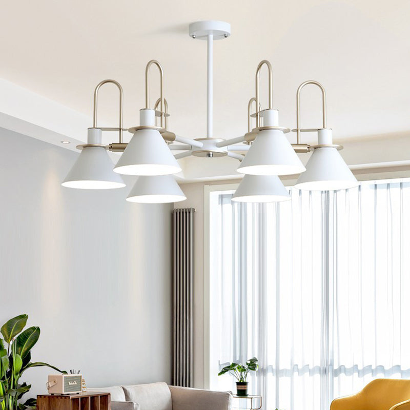 Trump Metal Hanging Chandelier Modernist Suspension Pendant Light with Radial Design for Bedroom Clearhalo 'Ceiling Lights' 'Chandeliers' 'Modern Chandeliers' 'Modern' Lighting' 2011025
